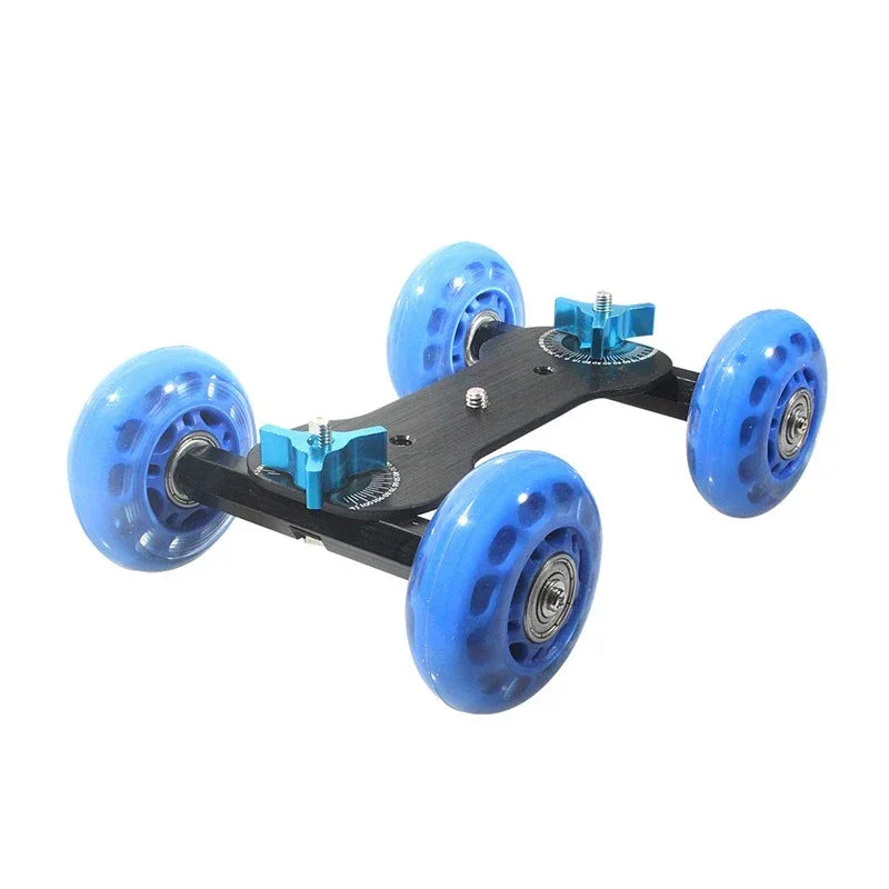 Dolly / slider / stativ på hjul med GoPro-fäste