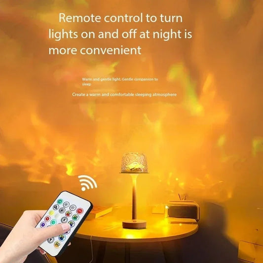 Mushroom Table Lamp with Water Ripple Projection