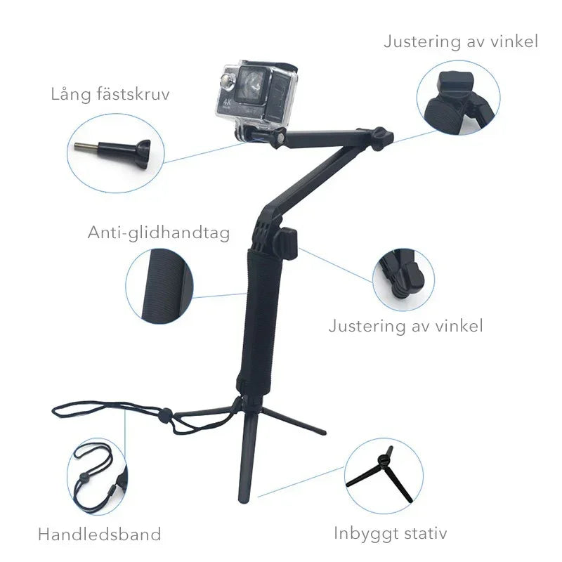 Handstativ - Selfiepinne - Tripod 200-620mm