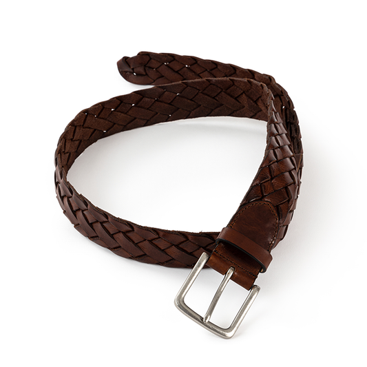 TÅNGABERG Braided Belt 40mm Midbrown