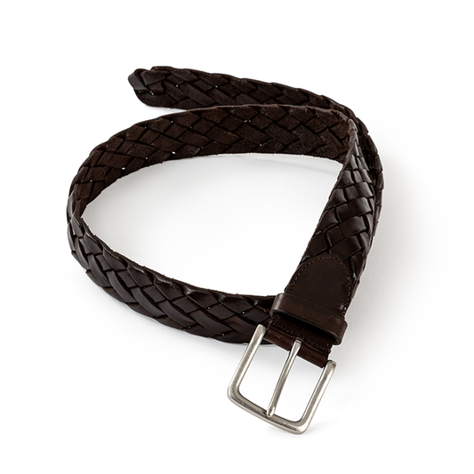 TÅNGABERG Braided Belt 40mm Darkbrown