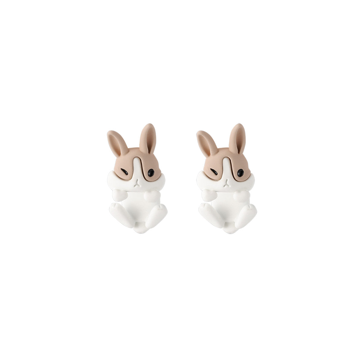 Cartoon Rabbit Mocha Earrings-0