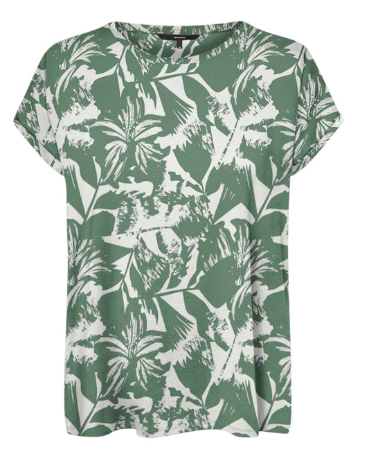 AVA PLAIN SS TOP AOP