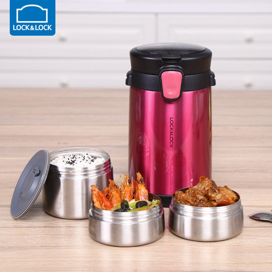 Food Master 3 Layer 2L Red Insulated Lunch Container - Your Ultimate Food Companion-1