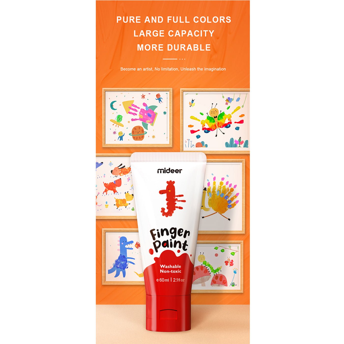 Super Washable Finger Paint 12 Colors-4