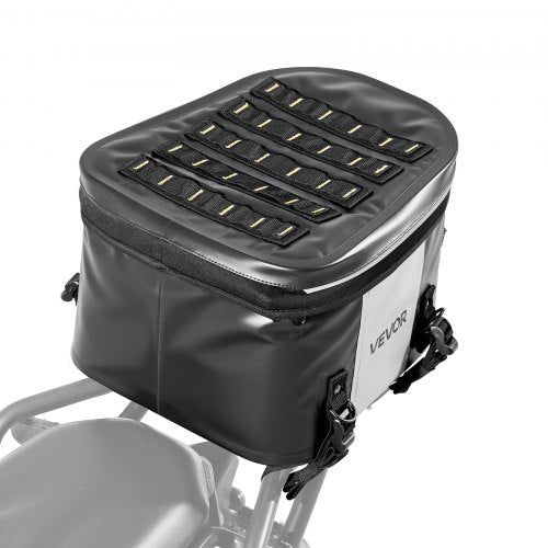 Motorcykel Baksätesväska, 28 L Motorcykel Baksätesväska med Vattentätt Tyg, Utomhussport Motorcykel Bagageförvaring Bagageväska med Fickor och Justerbart Spänne, Universal Passform Bakre Räcken, Svart |  EU