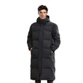 NNEAGS abbee Black 3XL Winter Hooded Overcoat Long Jacket Stylish Lightweight Quilted Warm Puffer Coat