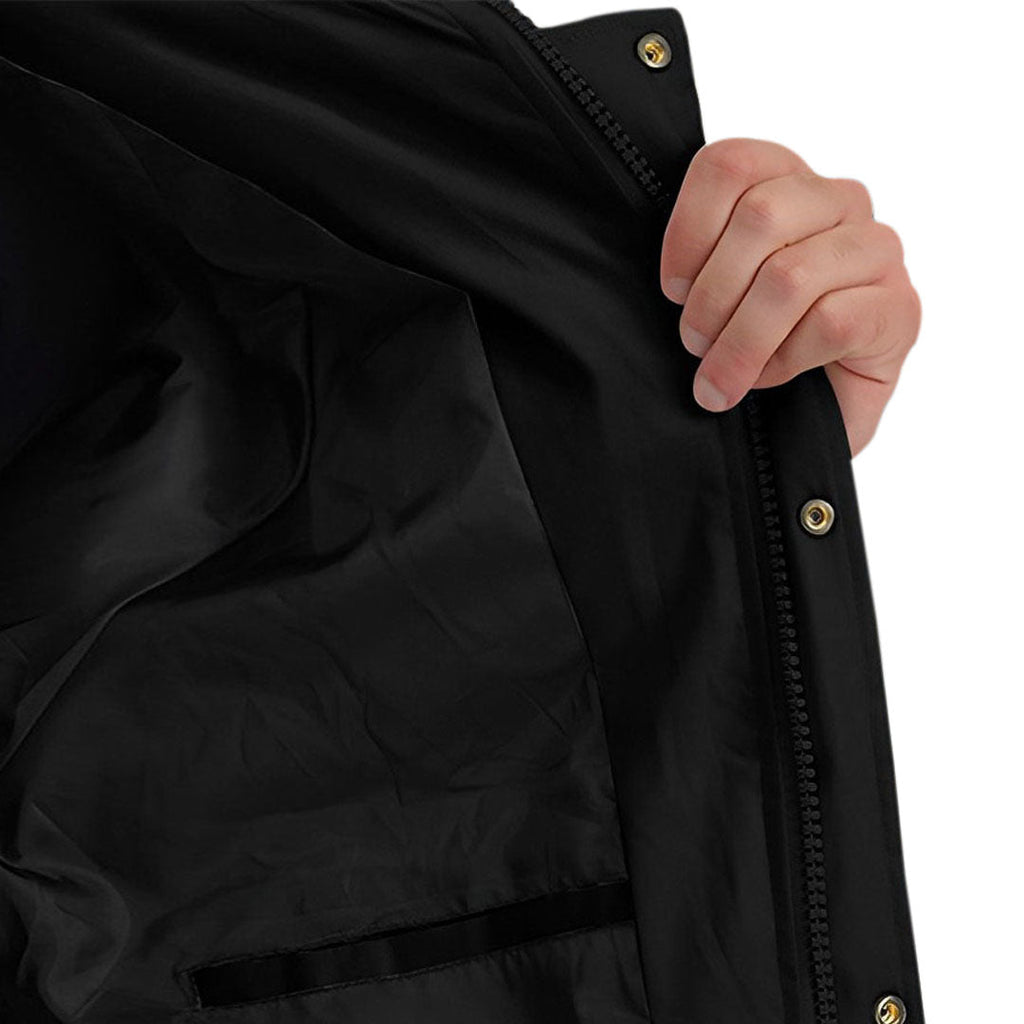 Black Large Winter Fur Hooded Thick Overcoat Jacket Stylish Lightweight Quilted Warm Puffer Coat