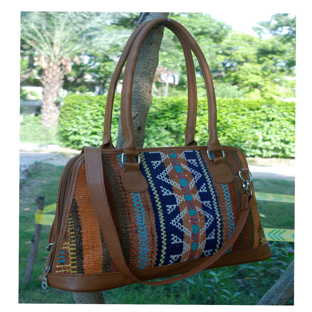 Kilim Leather Paprika Bag-1