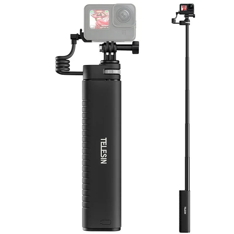 Telesin Selfiepinne mit 10000mAh Powerbank, USB-C, QC/PD 18W, 216-900mm - Kit