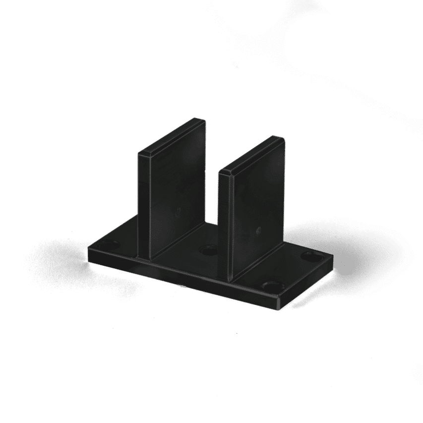 Stolpfot för Staket - RAMA Svart