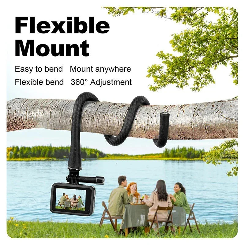Telesin Flexible Mount - Flexibelt Svanhalsfäste 1/4" till GoPro