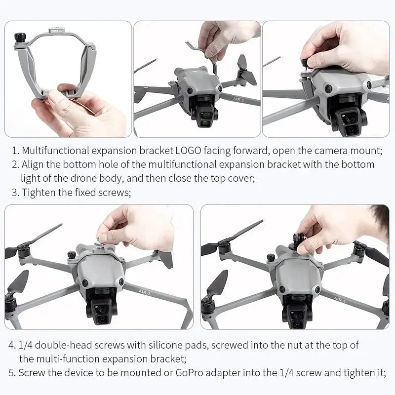 Fäste / hållare för kamera / tillbehör till DJI Air 3 / Air 3S - Multifunktion