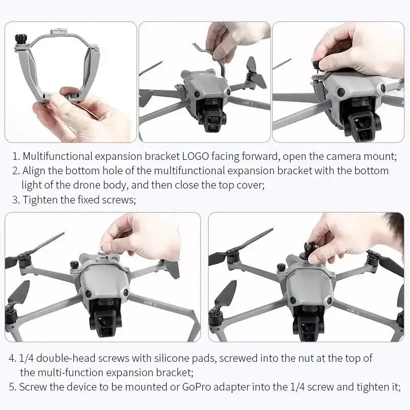 Fäste / hållare för kamera / tillbehör till DJI Air 3 / Air 3S - Multifunktion