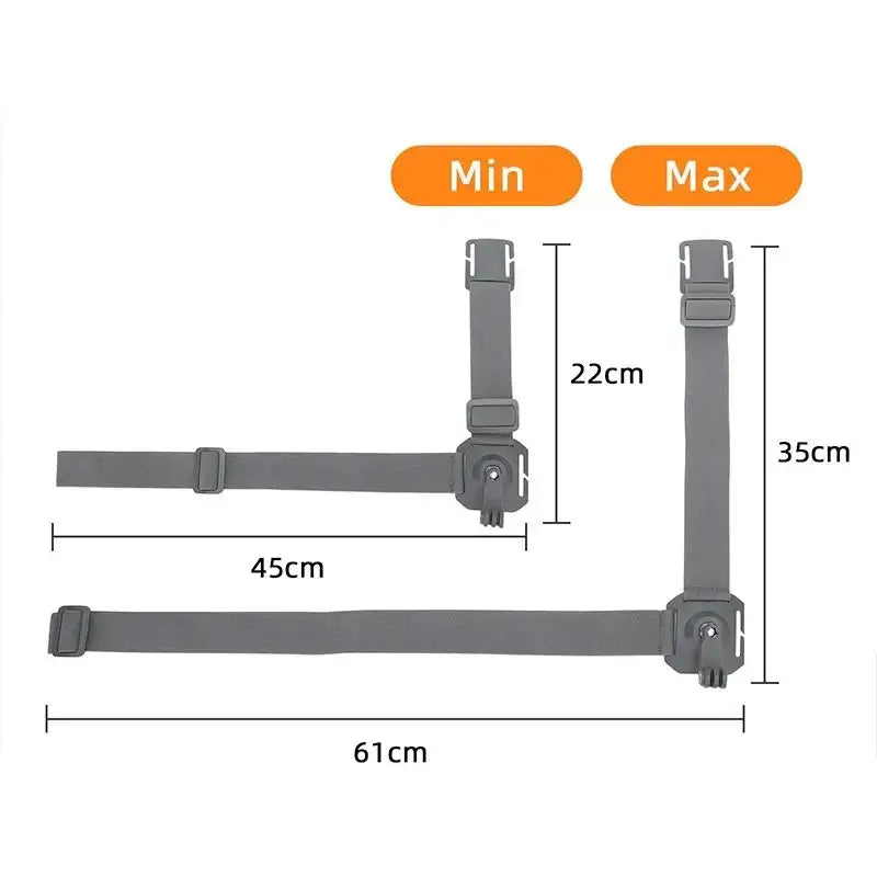 Huvudfäste 360° till GoPro - Elastiskt