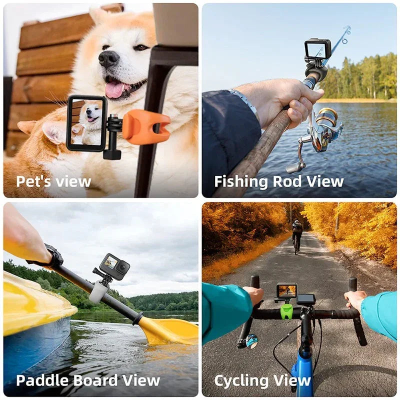 Telesin Flexibelt Silikonfäste 360° für Kamera - Schwarz