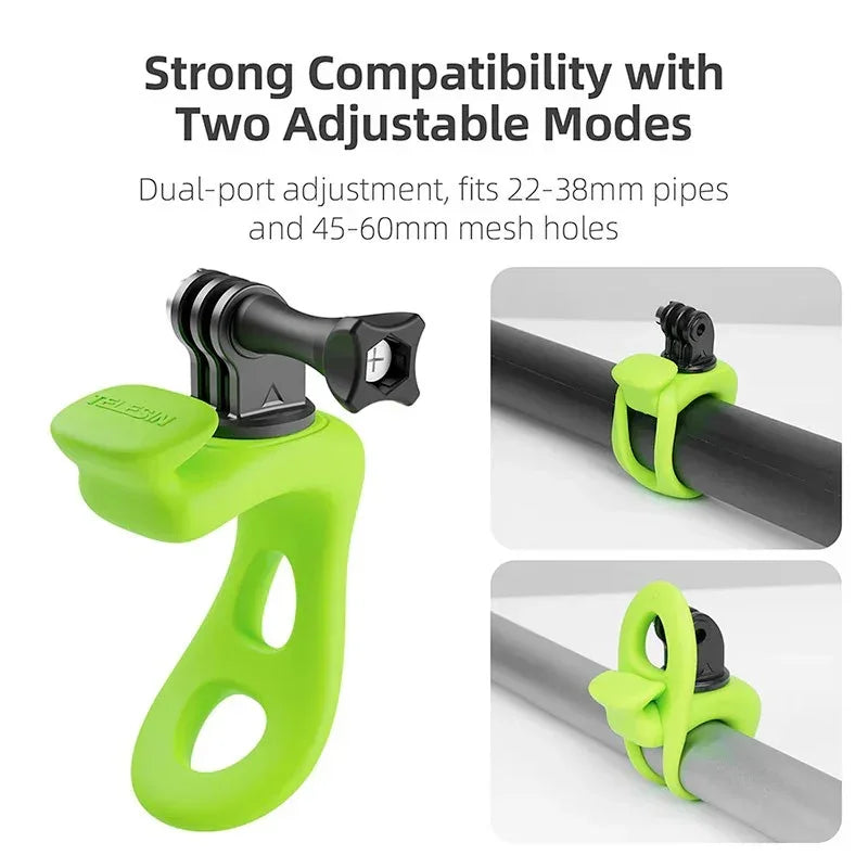 Telesin Flexibelt Silikonfäste 360° für Kamera - Schwarz