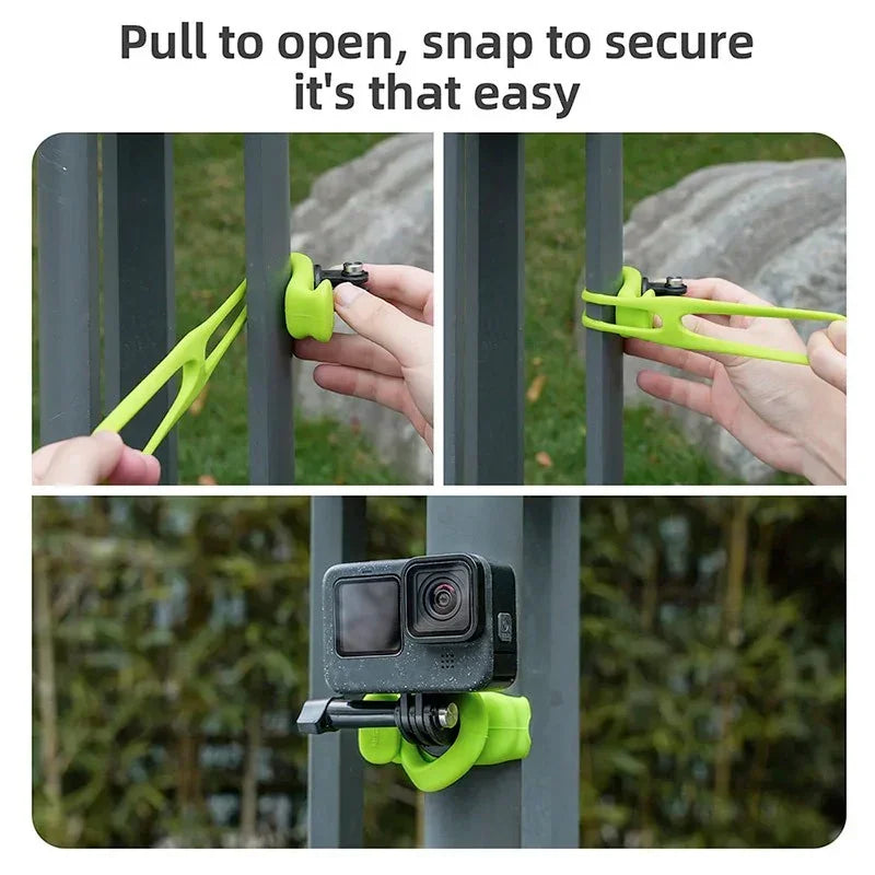 Telesin Flexibelt Silikonfäste 360° für Kamera - Schwarz