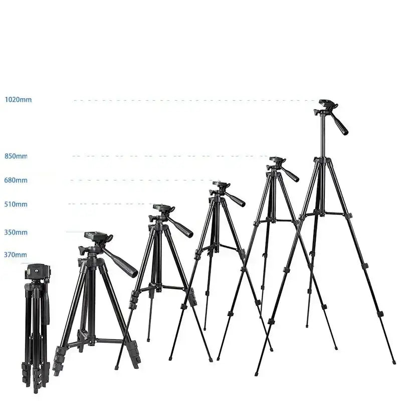 Tripod / kamerastativ 360° Light + mobilhållare - Aluminium 370-1020mm
