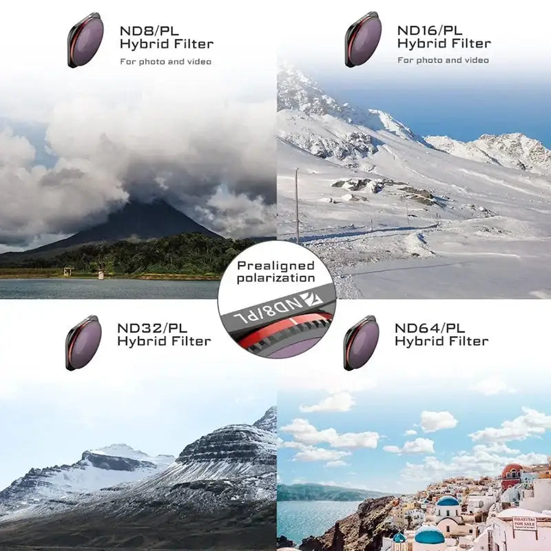 Freewell Filter Bright Day 4K Kit - ND8/PL + ND16/PL + ND32/PL + ND64/PL till GoPro Hero12/11/Mini/10/9 Black - 4-pack