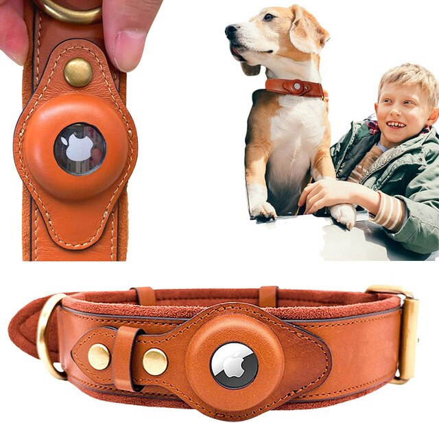 AirTag Hundehalsband aus Leder