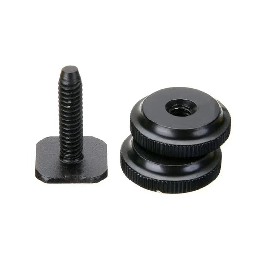 Adapter blixtsko till 1/4" skruv, Cold Shoe - Aluminium