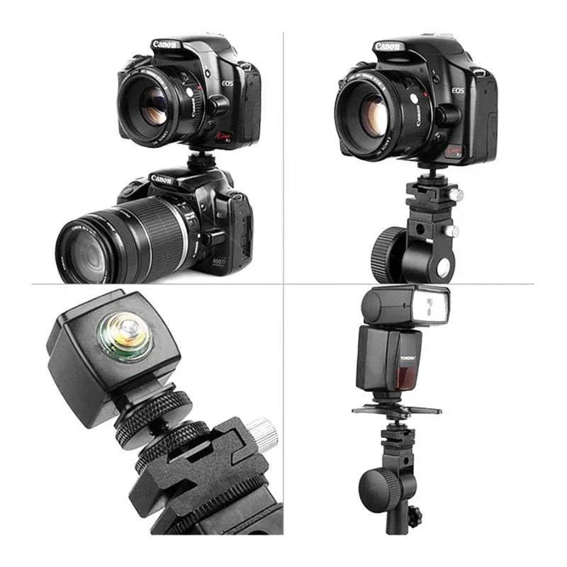 Adapter blixtsko till 1/4" skruv, Cold Shoe - Aluminium