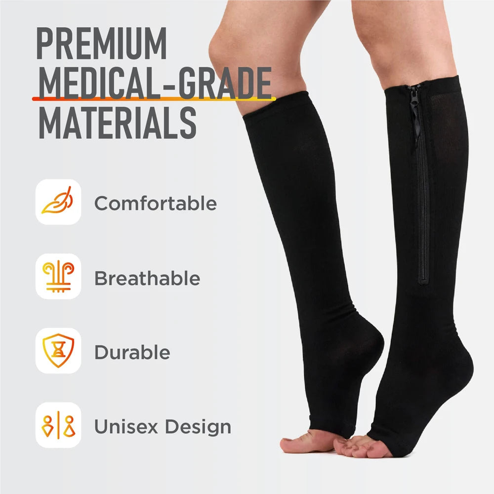Zipper Compression Socks