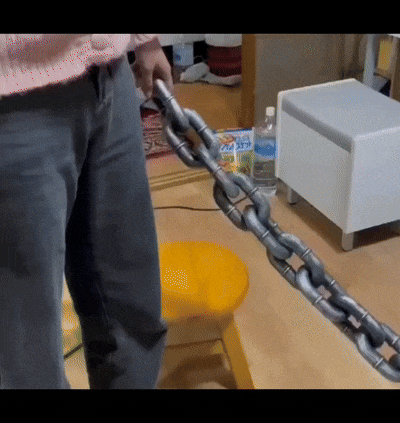 Lustige Hundekette und Leine