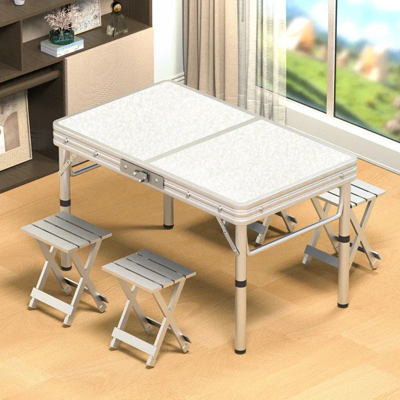 Foldable Portable Sturdy Camping Table With Four Chairs