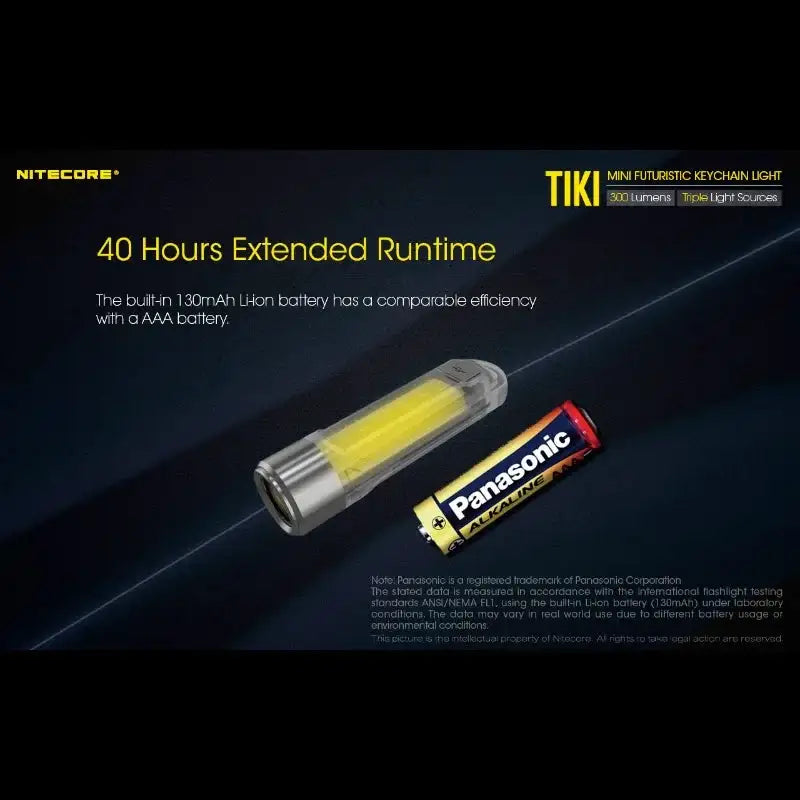 Nitecore TIKI Nyckelringslampa USB-C - 300lm