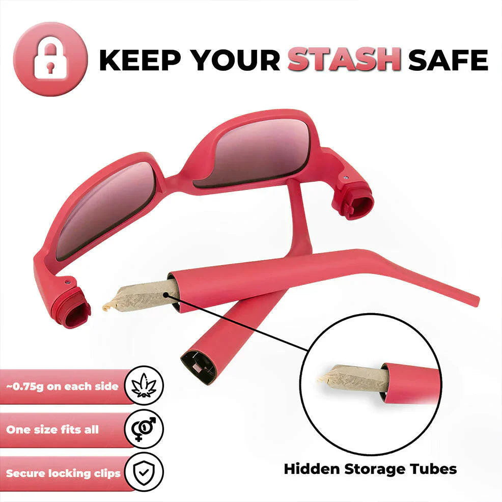 Versteckter Stauraum für Sonnenbrillen