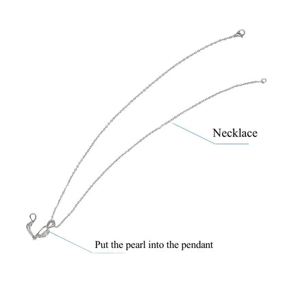 Natural Pearl in Shell with Necklace