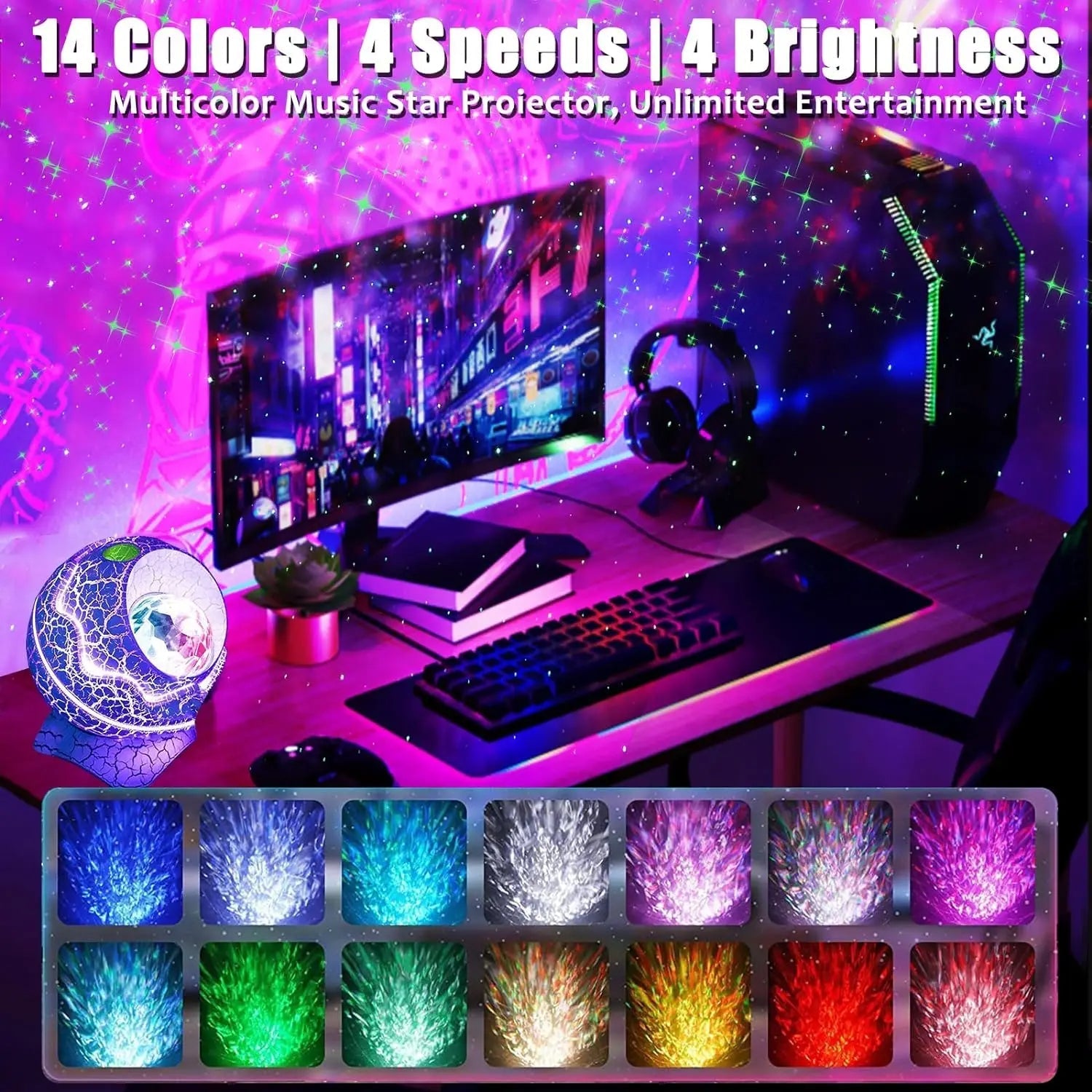 Dinosaurier-Ei-Galaxienprojektor