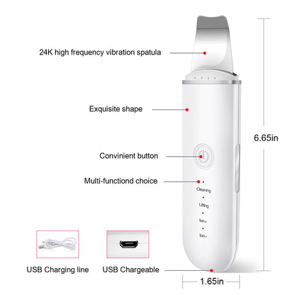 Ultrasonic Skin Scrubber Vibration Face Blackhead Remover