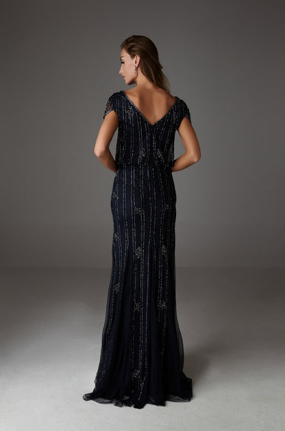 AMAIA CAP SLEEVE NAVY-1