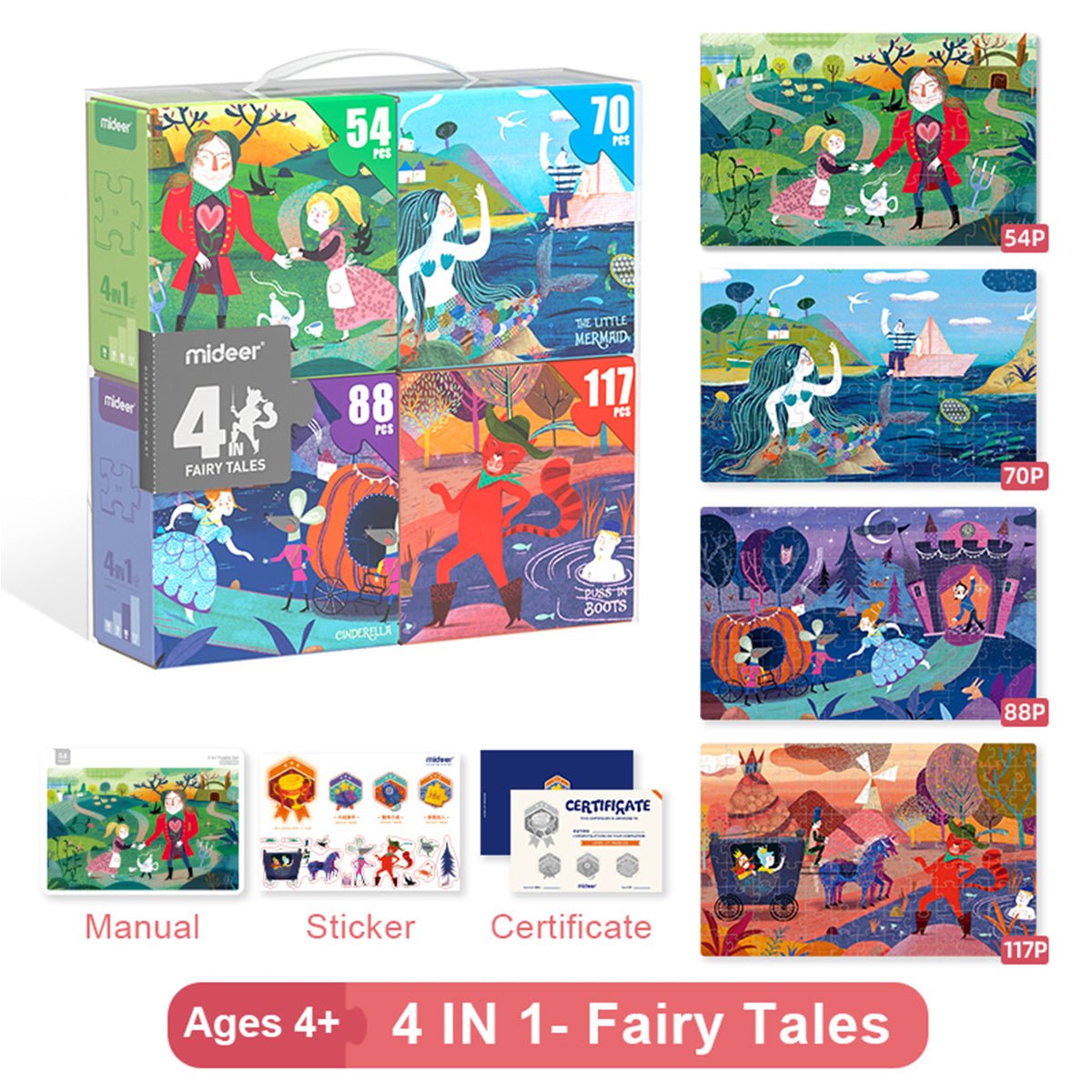 4 In 1 Fairy Tales Puzzle Set 329pcs-1