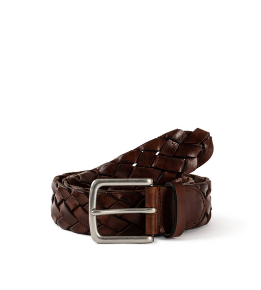 TÅNGABERG Braided Belt 40mm Midbrown