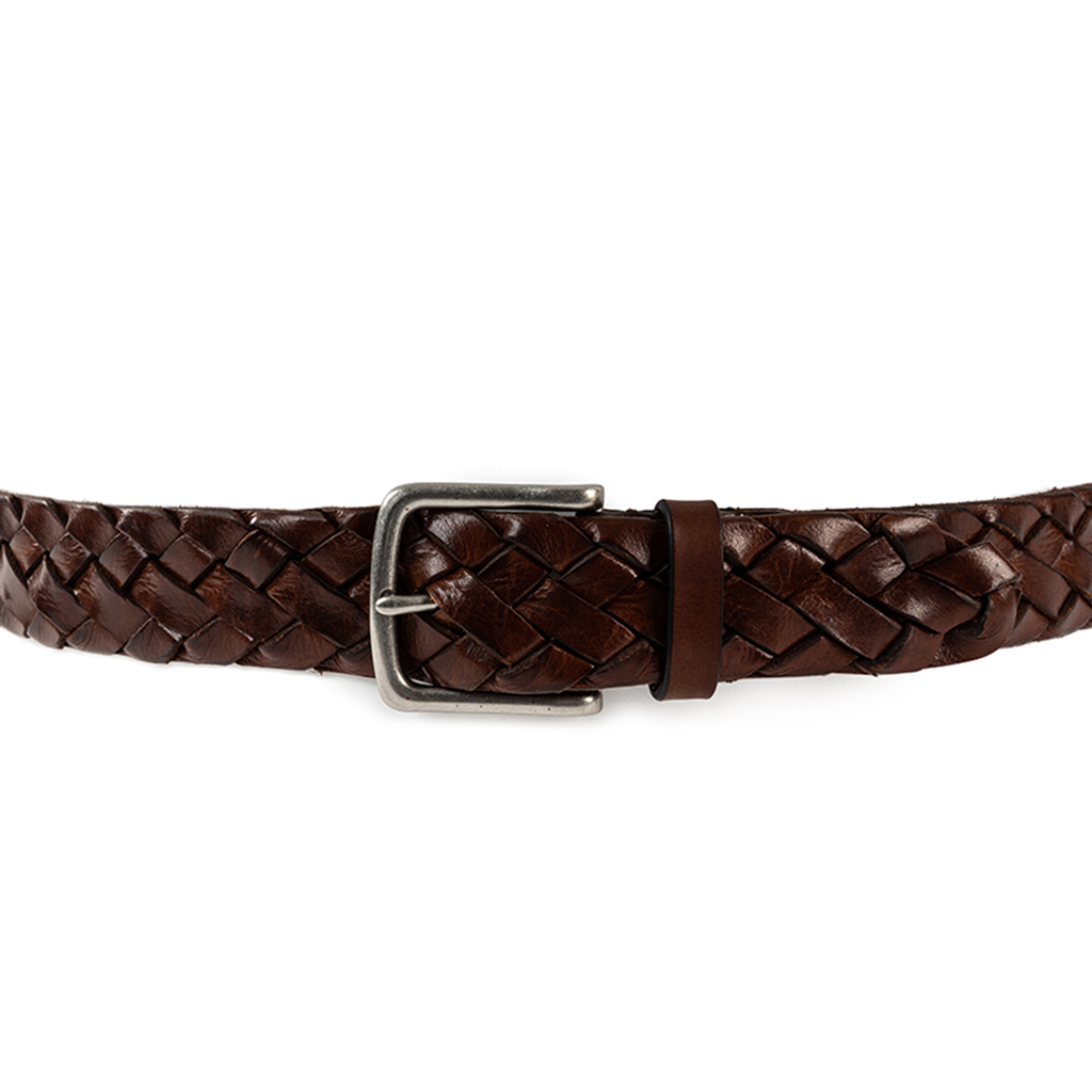 TÅNGABERG Braided Belt 40mm Midbrown