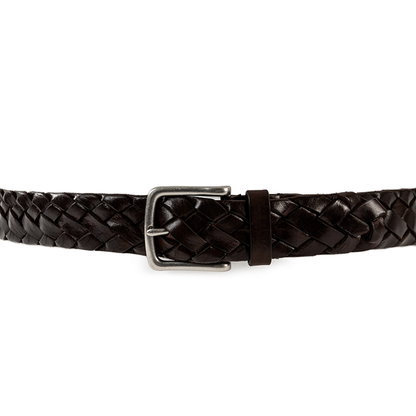 TÅNGABERG Braided Belt 40mm Darkbrown