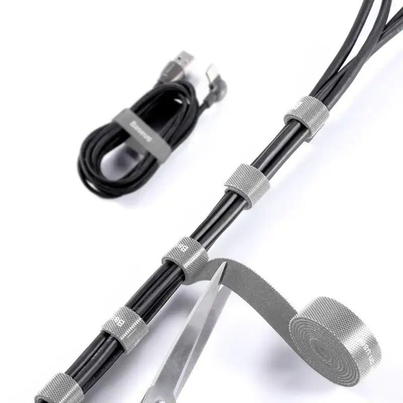 Baseus kardborrband på rulle, bredd 14mm, 3m - Grå