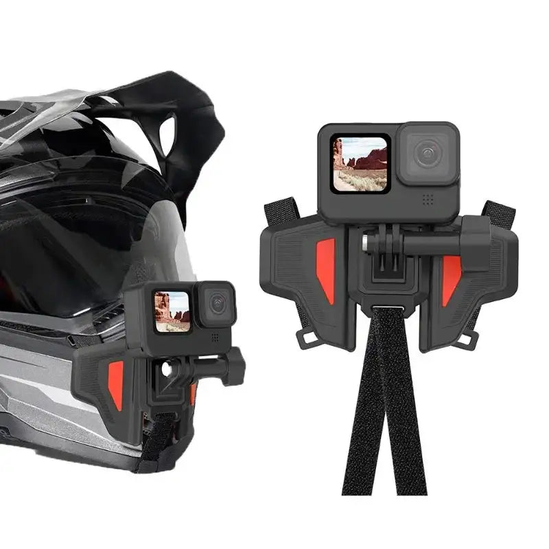 Telesin Fäste för hjälm vid haka - GoPro-fäste - Vikbar