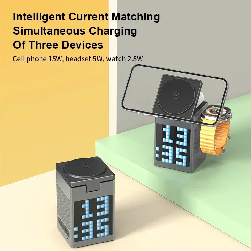 6-in-1 Magnetisches kabelloses Ladegerät &amp; Lautsprecher