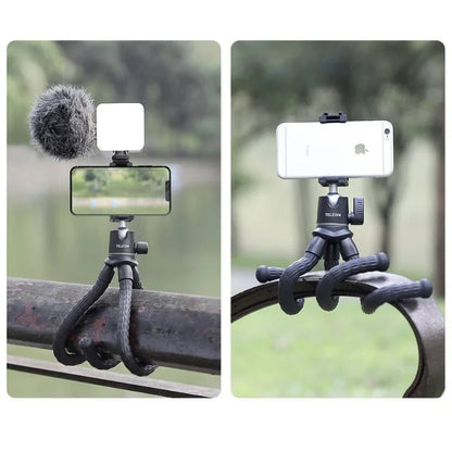 Telesin Tripod flexibelt 360 grader kulledshuvud 1/4" skruv / Mobilhållare / Tillbehörssko - Bläckfisk