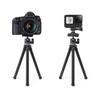 Telesin Tripod flexibelt 360 grader kulledshuvud 1/4" skruv / Mobilhållare / Tillbehörssko - Bläckfisk