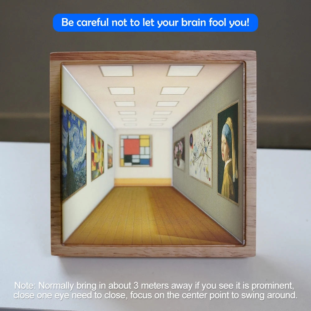 3D-Nachtlichtmalerei mit freiem Blick