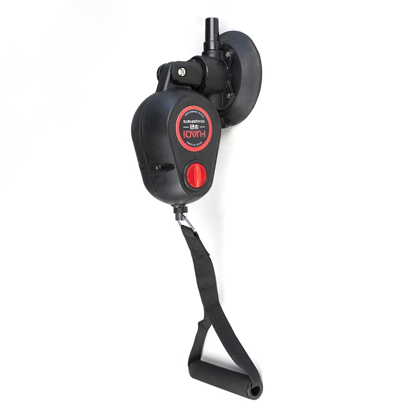 Fitness-Zugseiltrainer mit Saugnapf