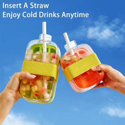 Ice Cube Tray With Straw