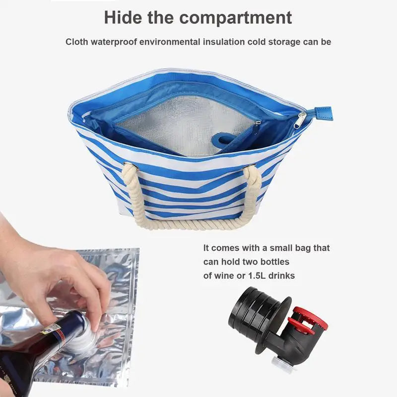 Insulated Tote Bag with Drink Dispenser