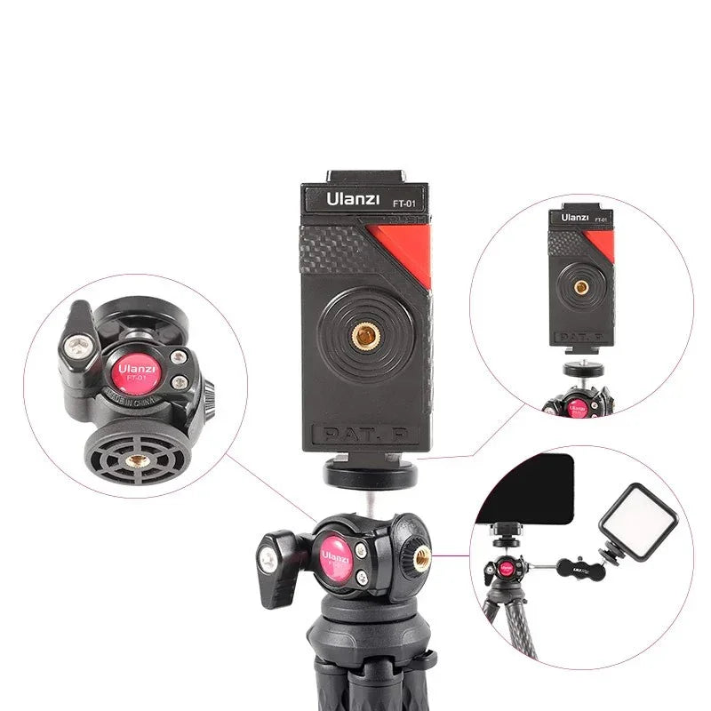 Ulanzi FT-01 Flexibles 360-Grad-Stativ mit 1/4-Zoll-Stativ / Mobilgerät / Montagezubehör - Bläckfisk
